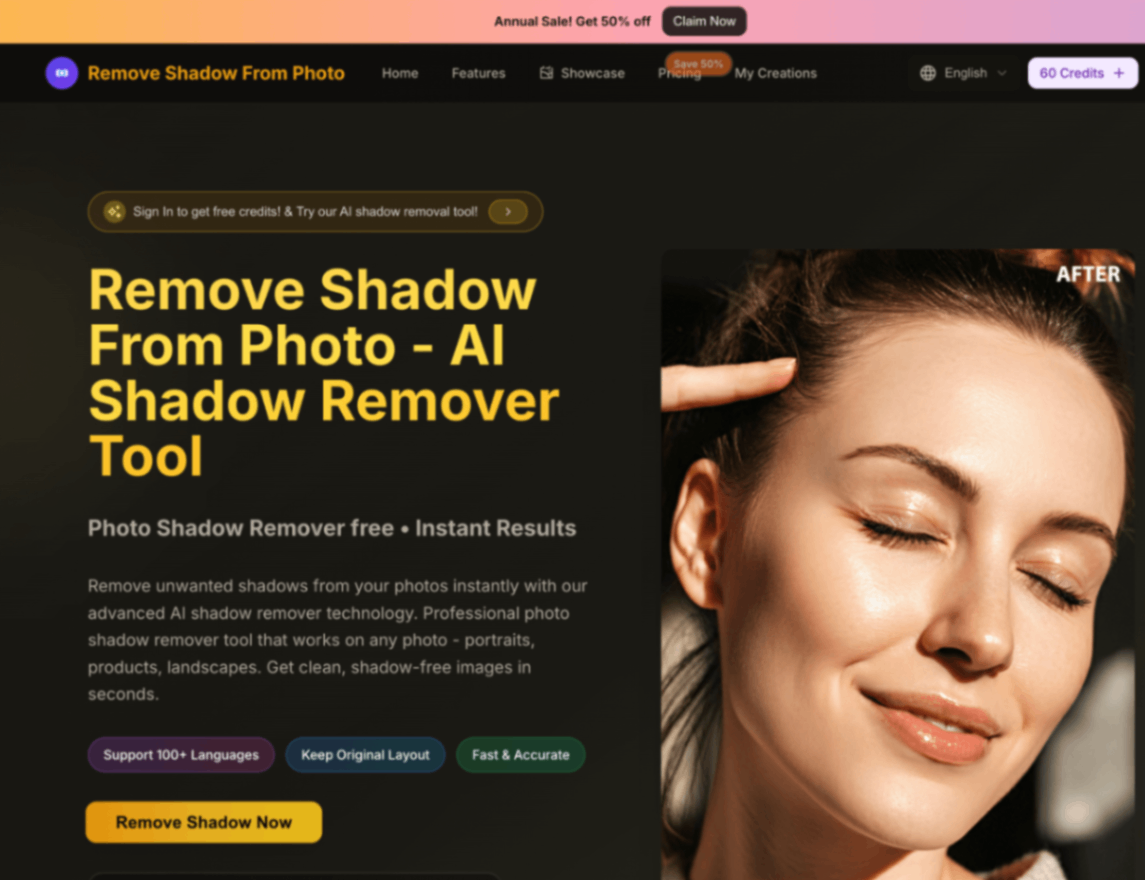 Remove Shadow From Photo  screenshot and logo